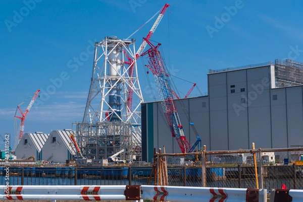 Obraz 工場のある風景