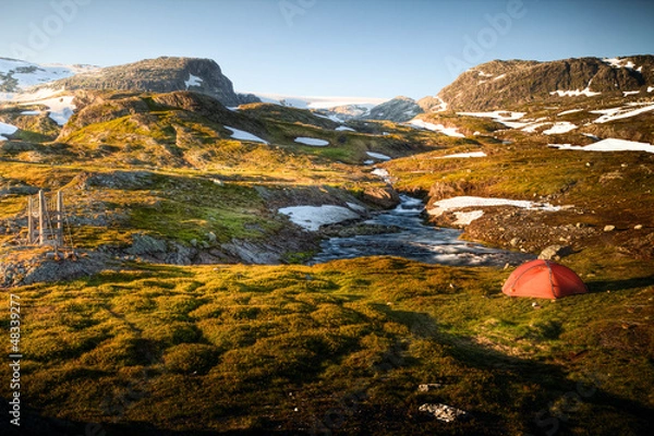 Fototapeta Camping in der Hardangervidda