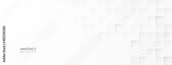 Obraz Abstract 3d modern square banner background. Geometric pattern texture. vector art illustration