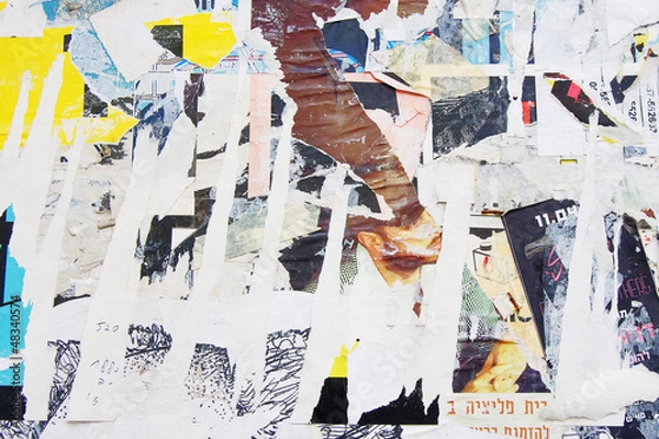 Obraz Texture of torn posters