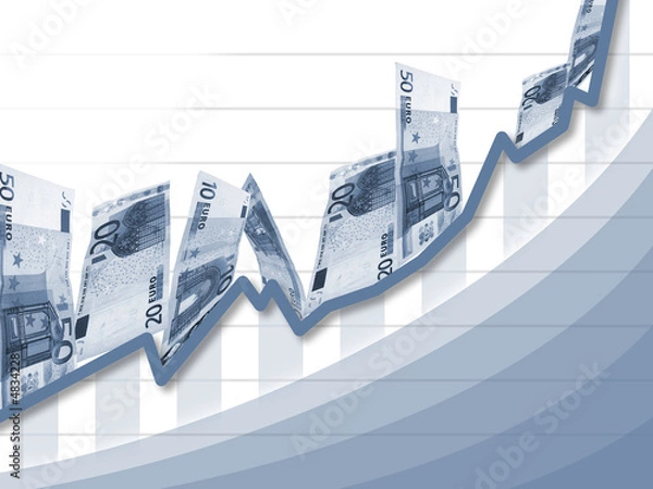 Obraz Statistik mit Geldscheinen