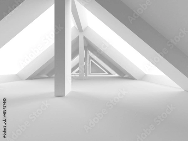 Fototapeta Abstract White Architecture Design Concept