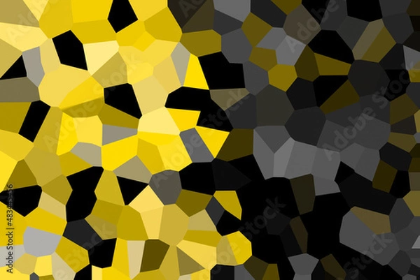 Obraz Abstract mosaic mix in yellow, grey and black tones