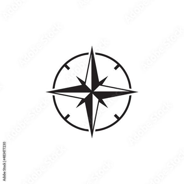 Fototapeta compass logo icon design template vector
