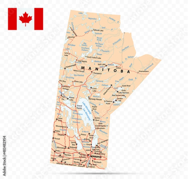 Obraz Manitoba Map