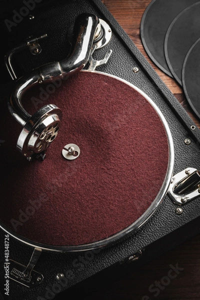 Fototapeta retro portable turntable