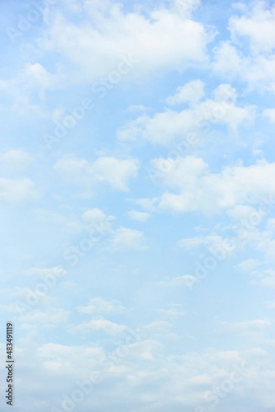 Obraz Light-blue sky with white clouds