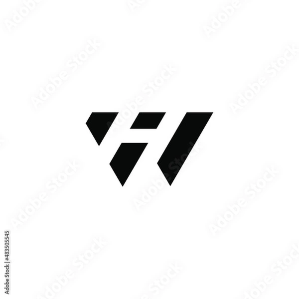 Fototapeta wh latter vector logo abstrack