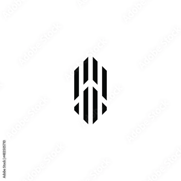 Fototapeta wh latter vector logo abstrack