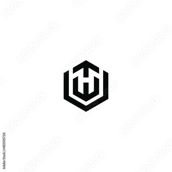 Fototapeta wh latter vector logo abstrack