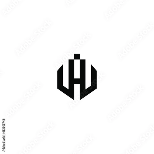 Fototapeta wh latter vector logo abstrack