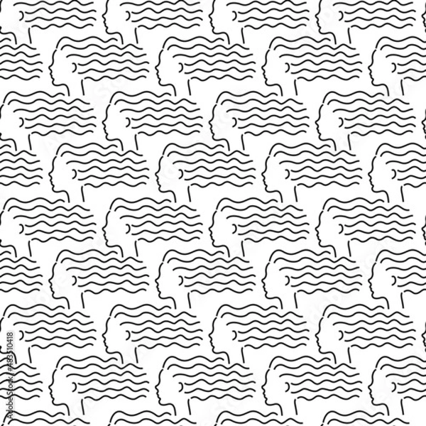 Fototapeta Long hair style woman pattern