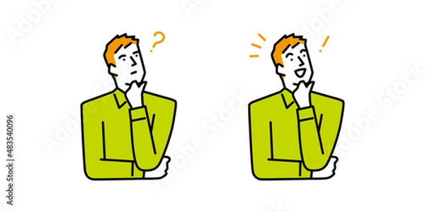 Obraz 疑問に思ったことが理解できた男性