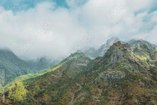 Obraz mountain landscape with clouds