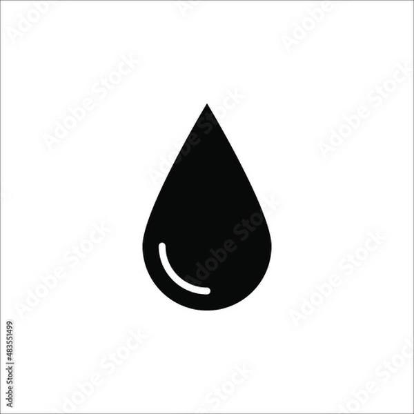 Fototapeta Water drops vector icon. flat vector simple element illustration on white background