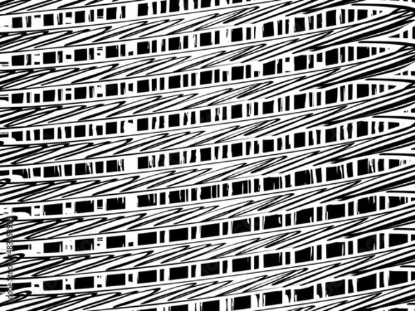 Fototapeta Black and white abstract illustrative background design for shirt and paperback printing