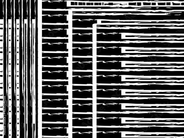 Fototapeta Black and white abstract illustrative background design for shirt and paperback printing