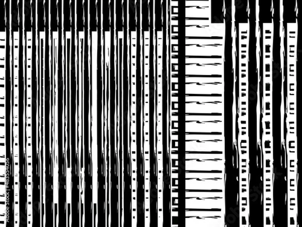 Fototapeta Black and white abstract illustrative background design for shirt and paperback printing