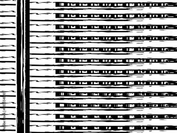 Fototapeta Black and white abstract illustrative background design for shirt and paperback printing