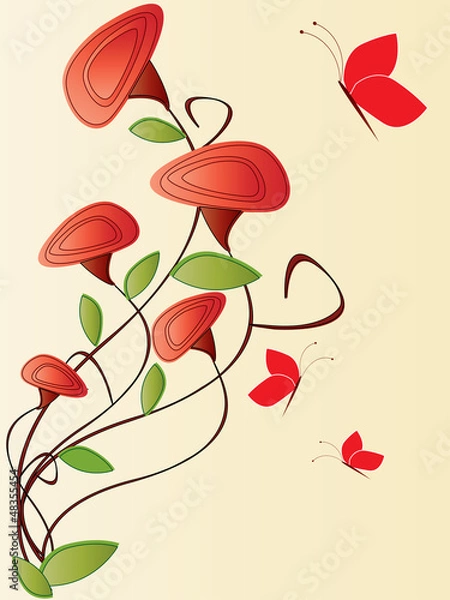Obraz Floral background with flowers