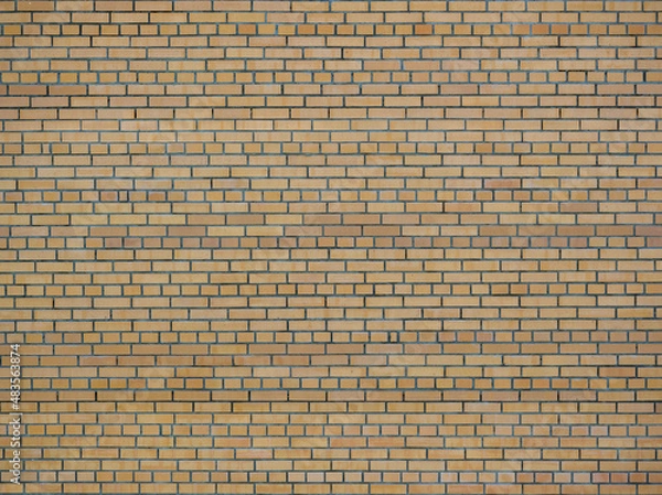 Obraz Brick texture. The wall of the house is made of yellow bricks. Frontal view