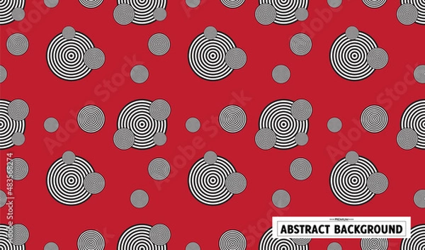 Fototapeta Seamless lines pattern, stripy geometric vector abstract background, linear stripy net, optical maze, web network. Black and white design.