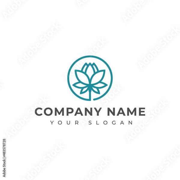 Fototapeta Lotus logo vector design template