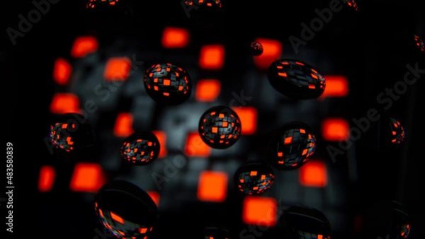 Fototapeta Abstraction in water drops