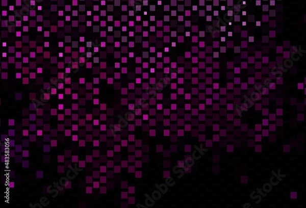 Obraz Dark Pink vector cover with polygonal style.