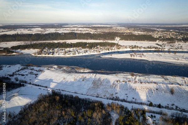 Obraz Winter river of Nemunas in Lithuania