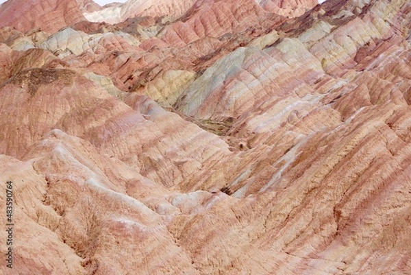 Obraz 中国・甘粛省 張掖丹霞地貌　七彩山