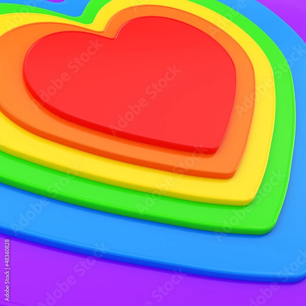 Obraz Heart shape composition as festive background