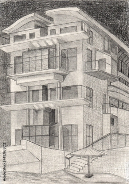 Obraz Architectural Pencil Drawing