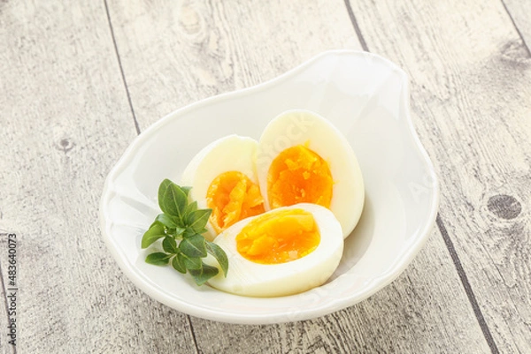 Obraz Boiled chicken egg for breakfast