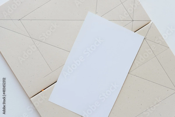 Fototapeta van de graaf canon on a blank text block with blank paper