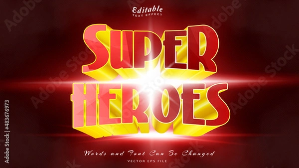 Obraz SUPER HEROES TEXT EFFECT