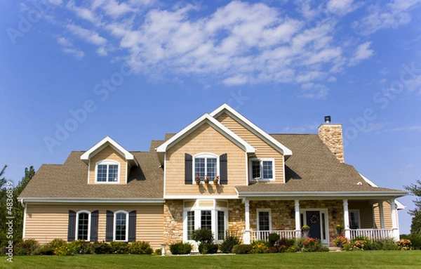 Obraz Luxurious mansion with blue sky