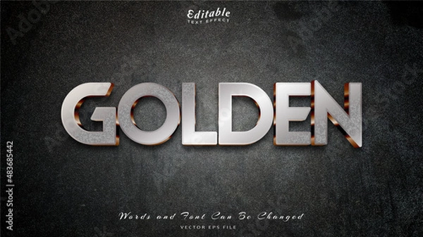Obraz golden editable text effect, free font
