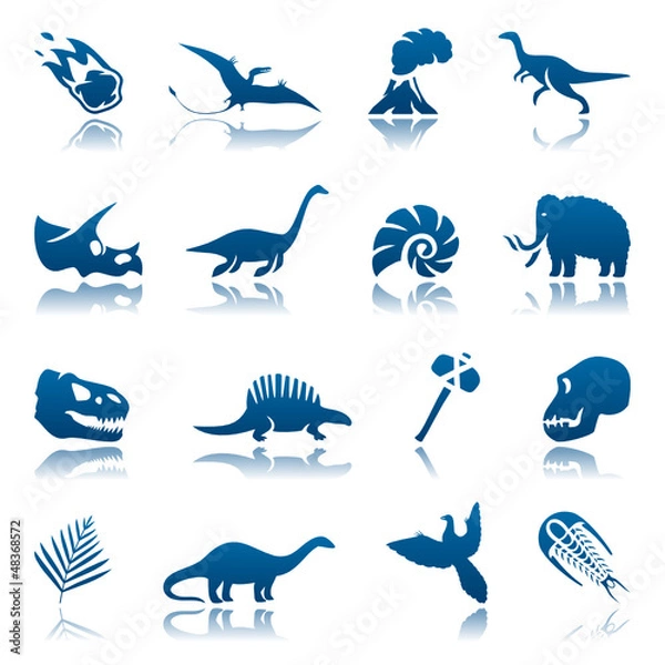Obraz Prehistoric icon set