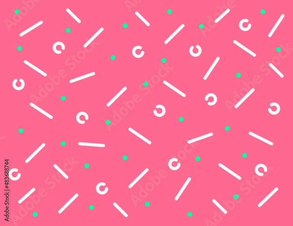 Obraz Pattern background with pink and green dots
