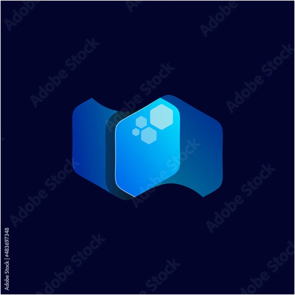 Obraz Unique Polygon Technology Gradient Logo-1