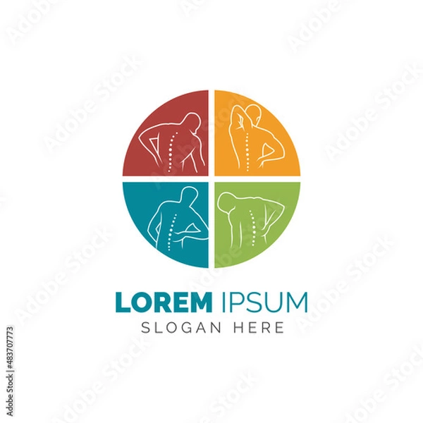 Obraz Chiropractic symbol vector icon design illustration template