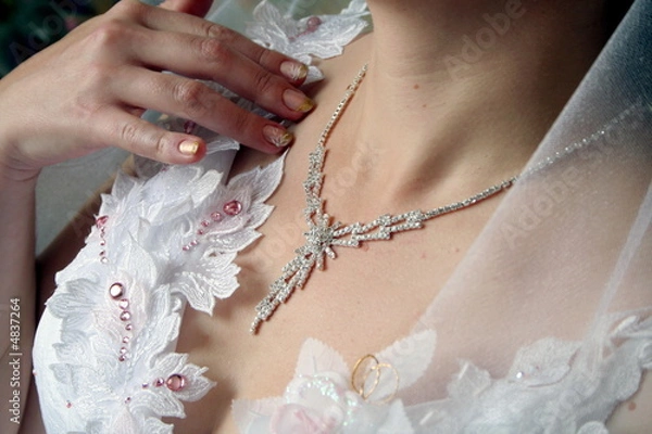 Fototapeta jewelry of young bride