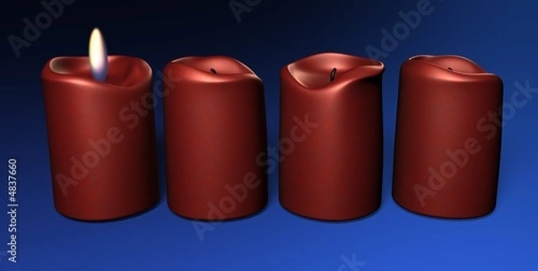 Obraz eine von 4 kerzen