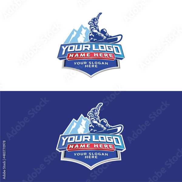 Obraz Snow Boarding logo design