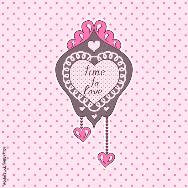 Obraz time to love. vector illustration