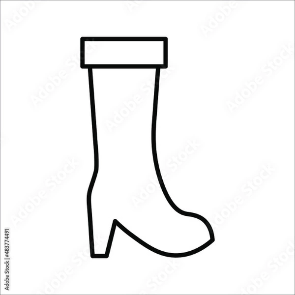 Fototapeta Industrial boot icon. vector illustration on background. color editable eps 10