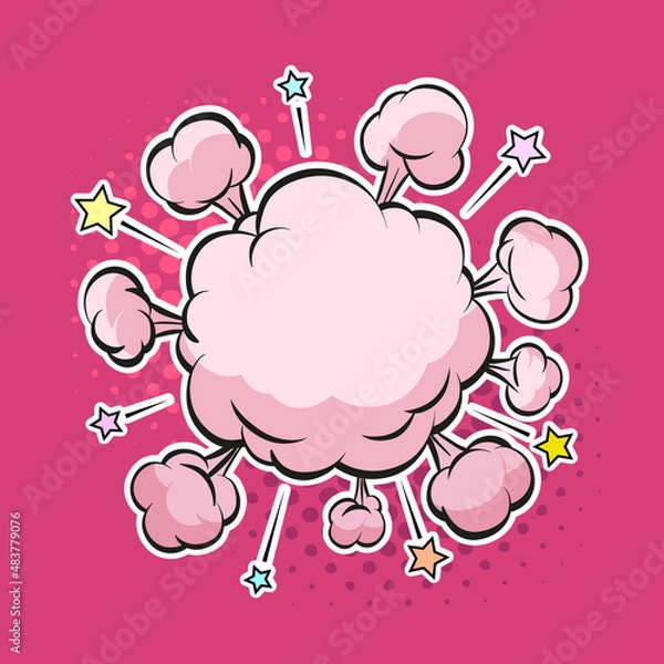 Fototapeta Clouds boom backgrounds, vector illustration 