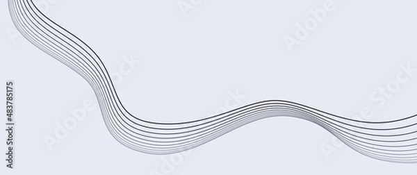 Fototapeta Curvy lines or stroke vector design concept, wavy lines design, used for background, backdrop, wallpaper, graphical resources