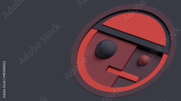 Obraz background Wallpaper logo floor composition 3d render